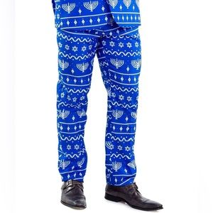 THE LIT MENORAH SUIT PANTS - Tipsy Elves Size 36 (Hanukah Pants)